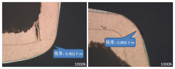 PCB光板插件孔断面金相观察