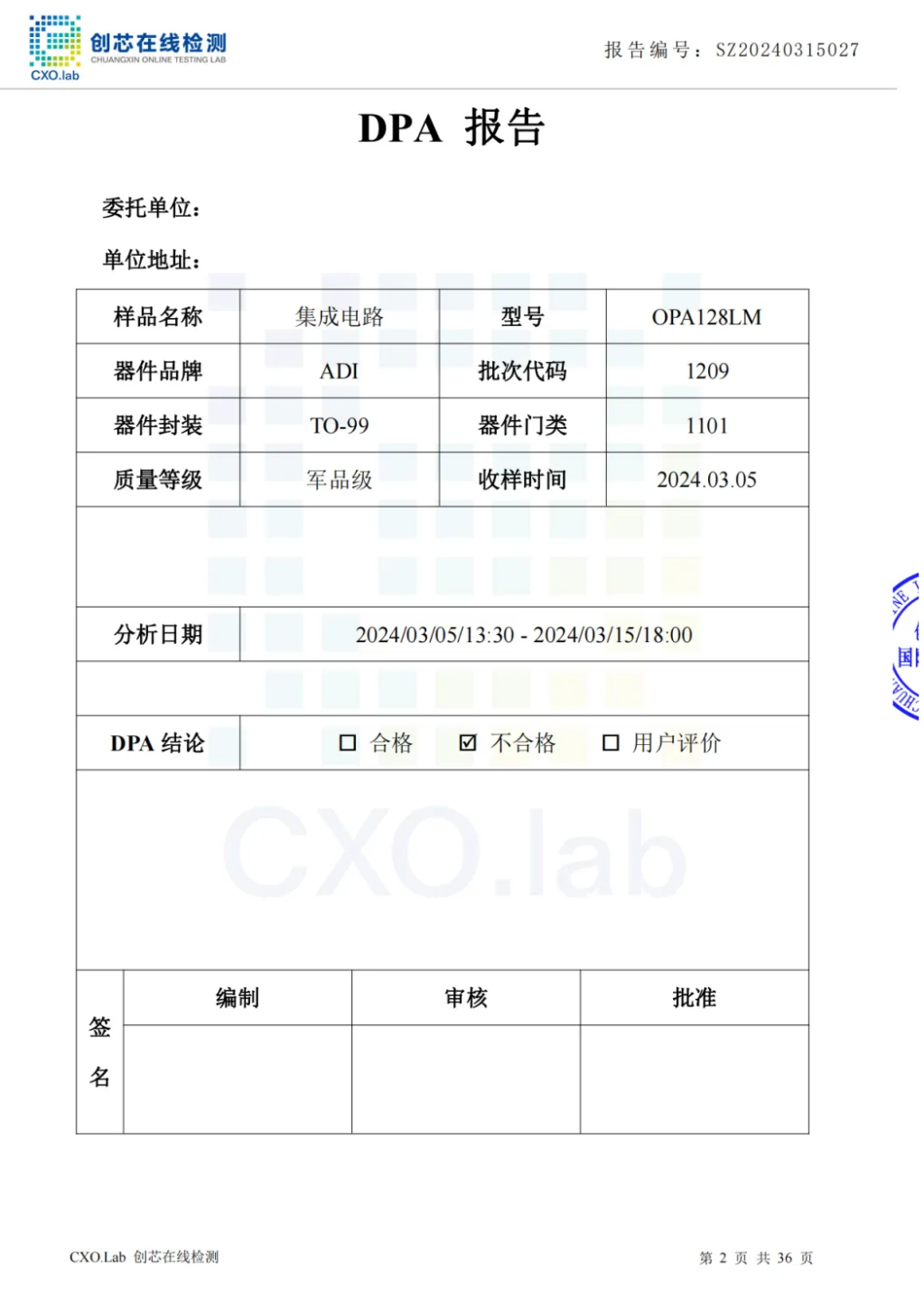 创芯检测 | 3月元器件异常物料检测拦截报告